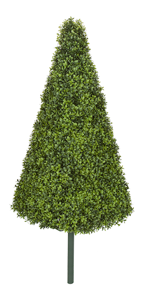 38 inch Polyblend (Plastic) English Boxwood Pyramid Topiary